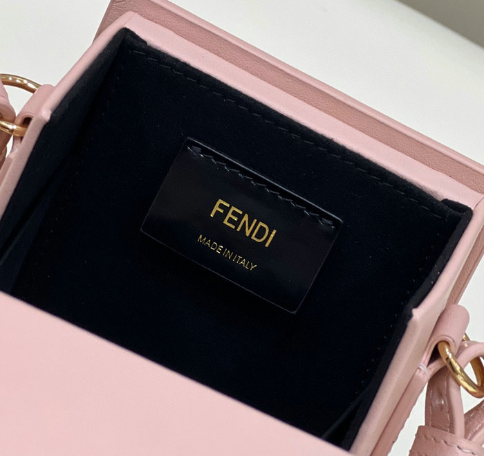 Fendi Vertical Box leather bag Pink F70309