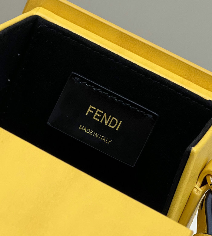 Fendi Vertical Box leather bag Yellow F70309