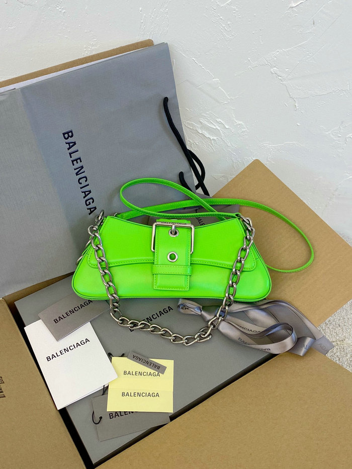 Balenciaga Lindsay Small Leather Shoulder Bag Green B701141