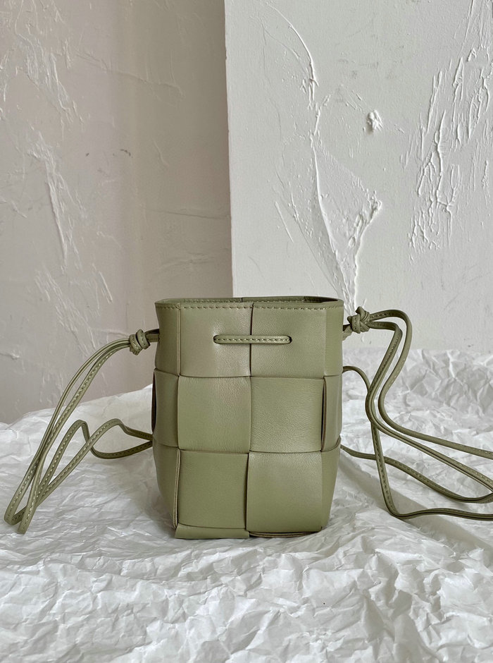 Bottega Veneta Cassette Mini Bucket Bag Green B62081