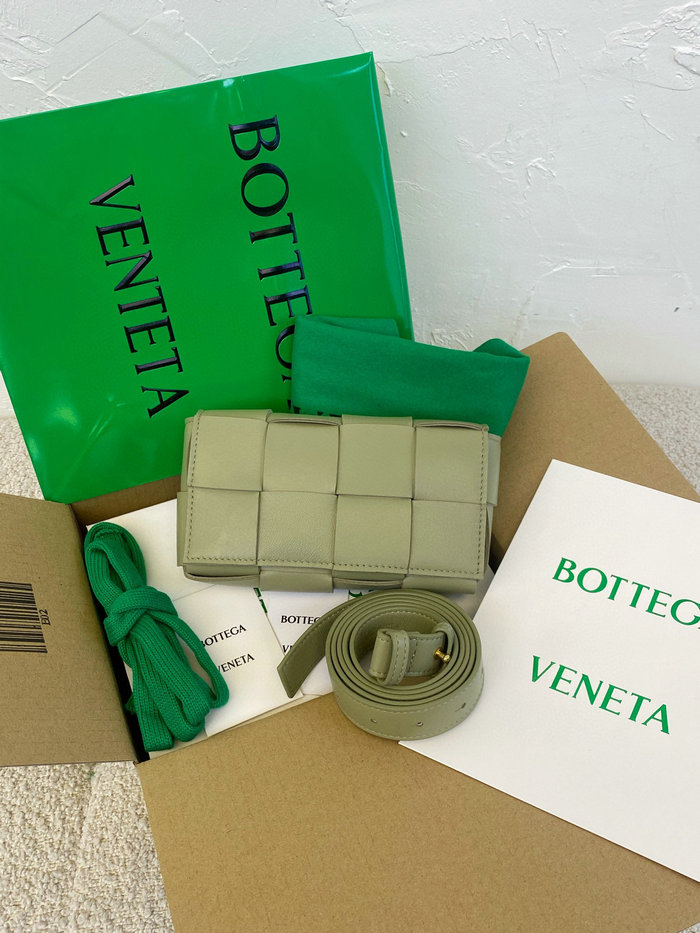 Bottega Veneta Lambskin Mini Cassette Green B69367