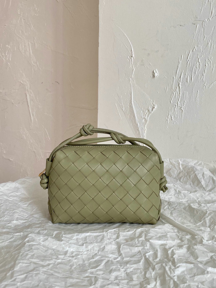 Bottega Veneta Loop Mini Leather Shoulder Bag Green B66881