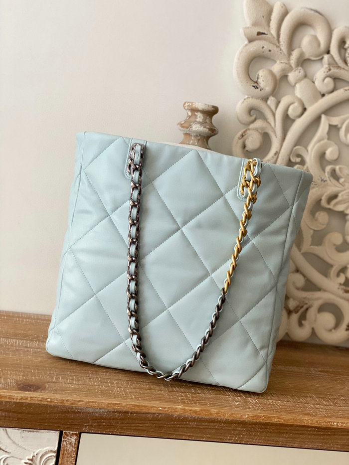 CHANEL 19 SHOPPING BAG Blue AS3519