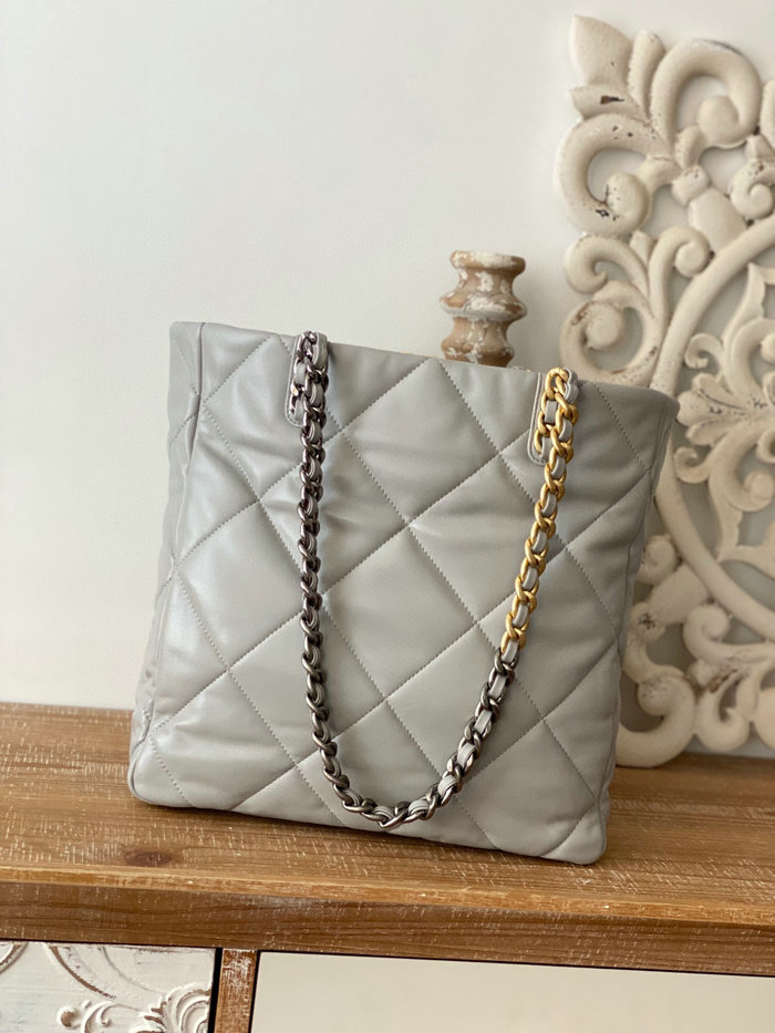 CHANEL 19 SHOPPING BAG Grey AS3519