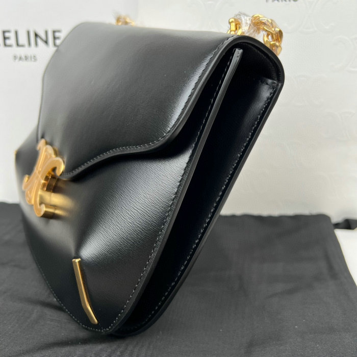 Celine Chain Besace Triomphe Black C199723