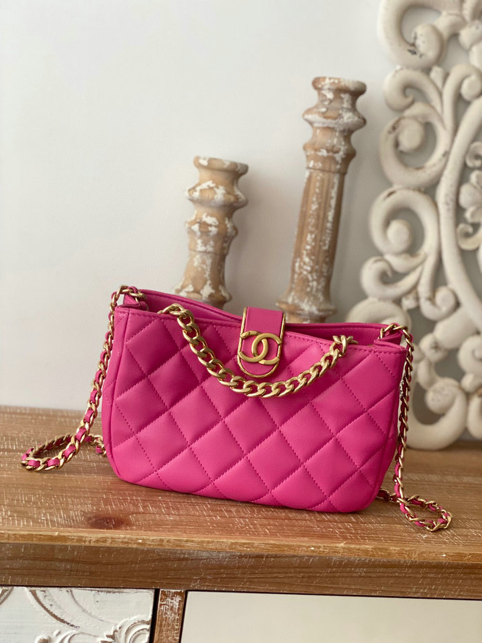 Chanel Hobo Handbag Pink AS3476