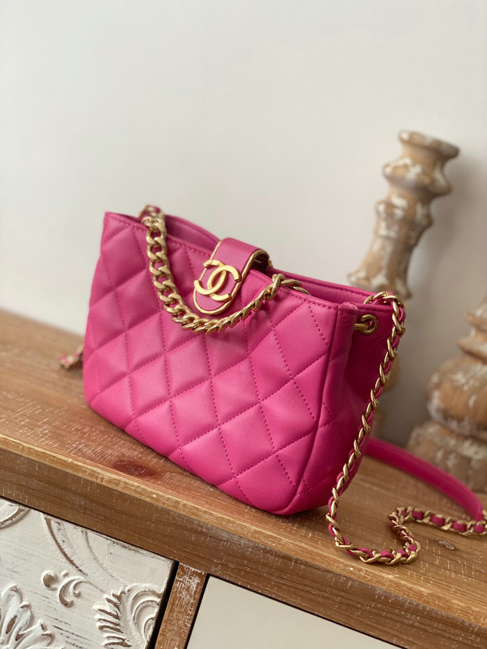 Chanel Hobo Handbag Pink AS3476