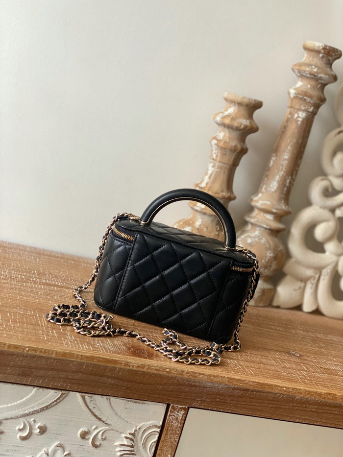 Chanel Lambskin Vanity with Chain Black A81208