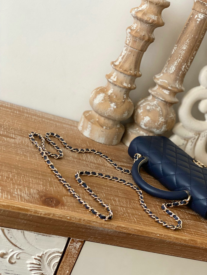 Chanel Lambskin WOC Chain Wallet Blue A81207