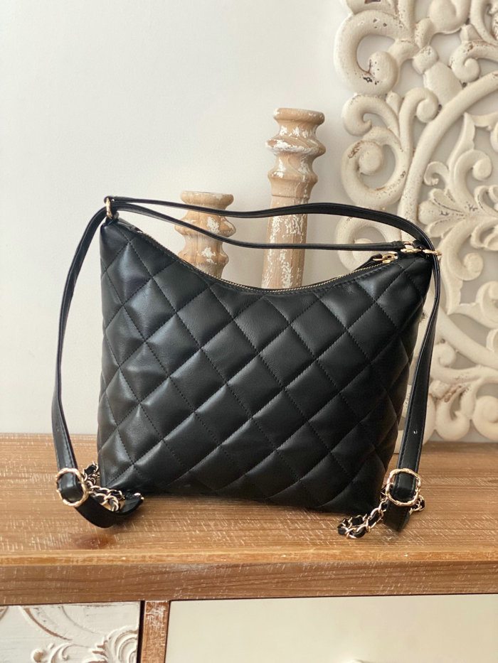 Chanel Maxi Hobo Bag Black AS3488