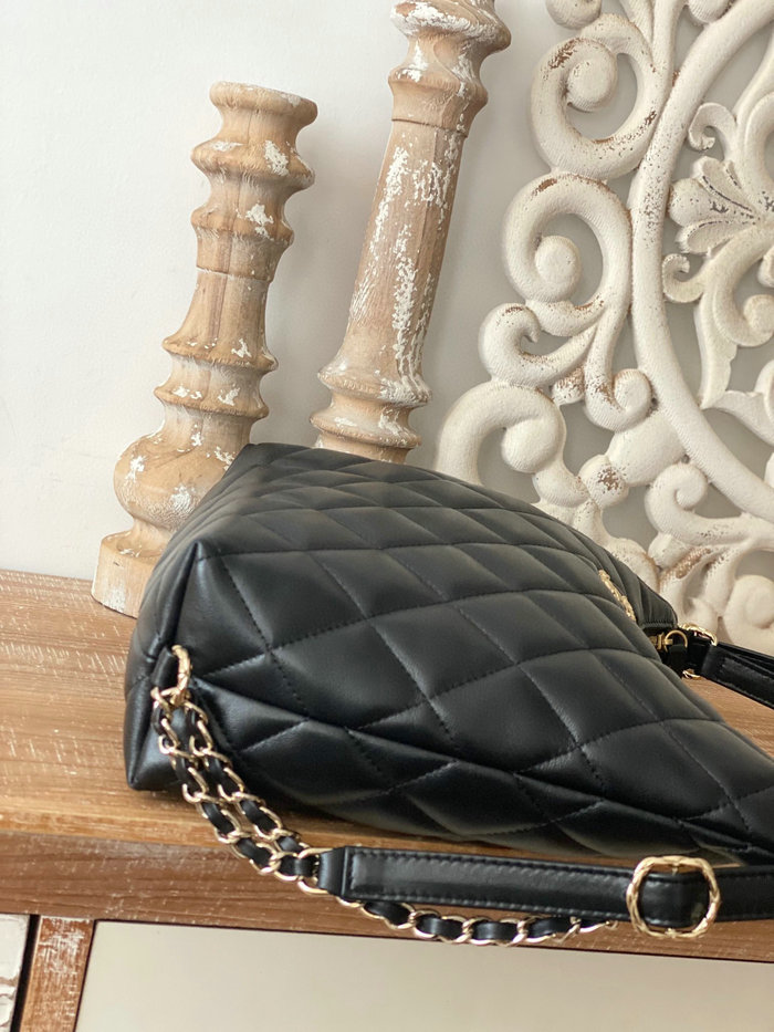 Chanel Maxi Hobo Bag Black AS3488