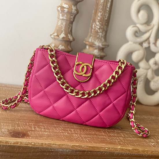 Chanel SMALL HOBO BAG Pink AS3475