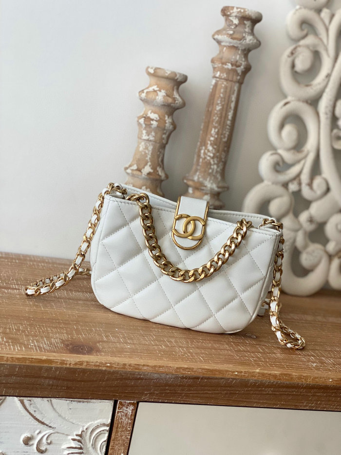 Chanel SMALL HOBO BAG White AS3475