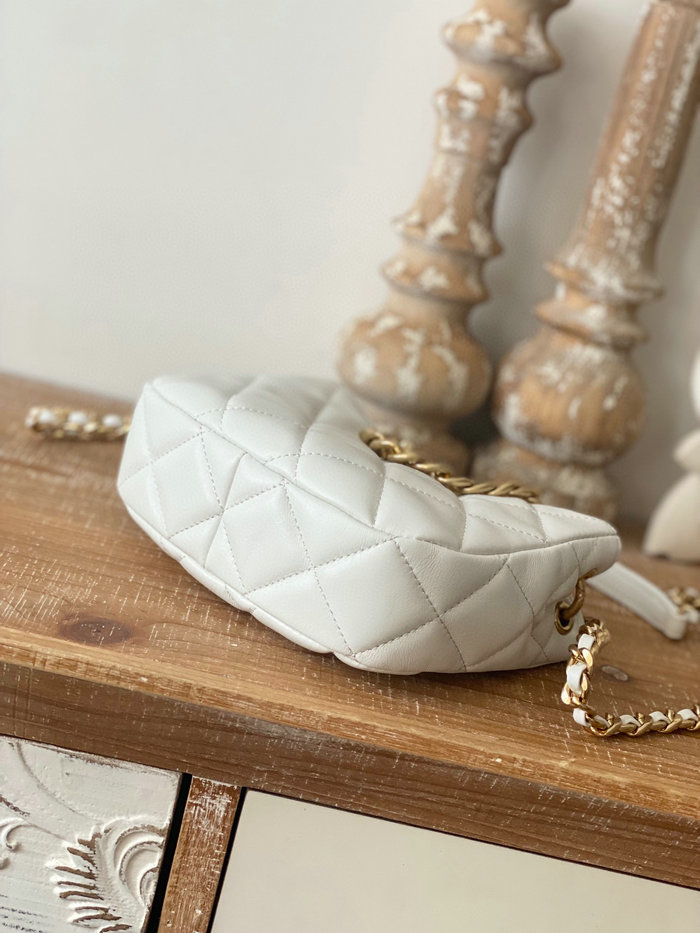 Chanel SMALL HOBO BAG White AS3475