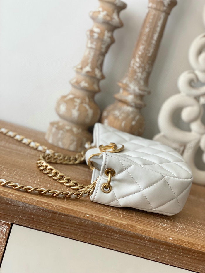 Chanel SMALL HOBO BAG White AS3475