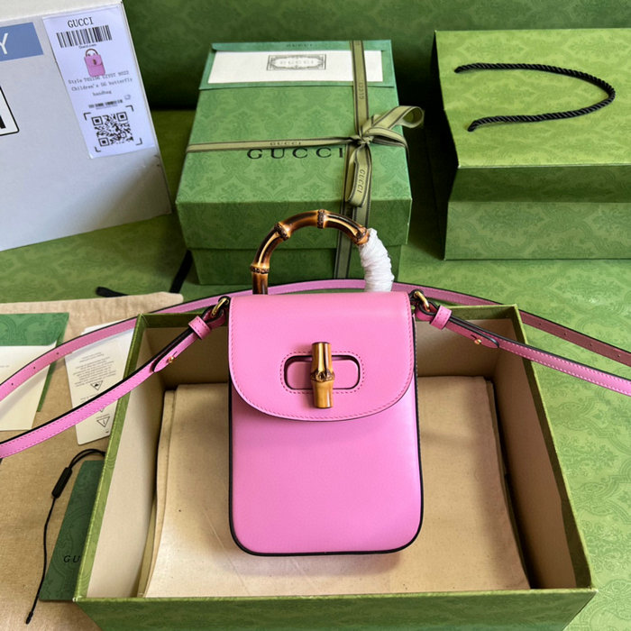 Gucci Bamboo mini handbag Pink 702106