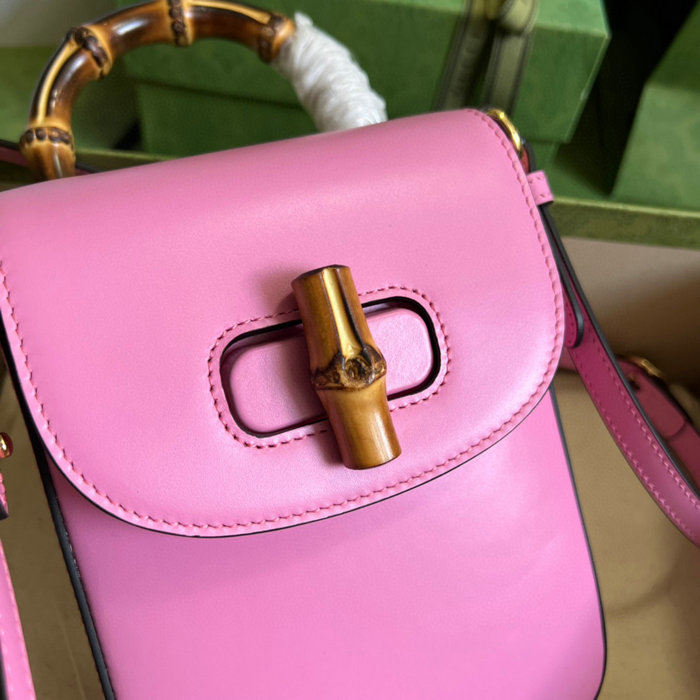 Gucci Bamboo mini handbag Pink 702106