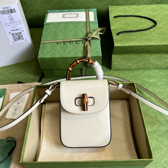 Gucci Bamboo mini handbag White 702106