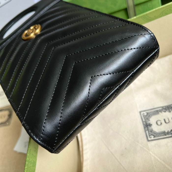 Gucci GG Marmont top handle mini bag Black 699756