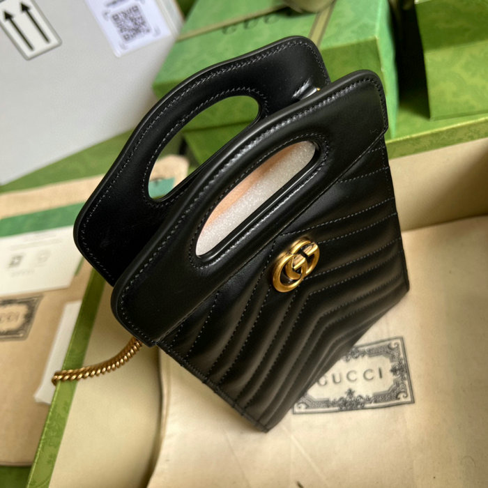 Gucci GG Marmont top handle mini bag Black 699756