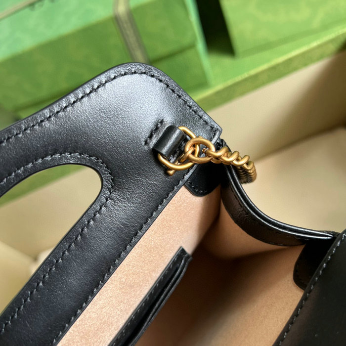 Gucci GG Marmont top handle mini bag Black 699756