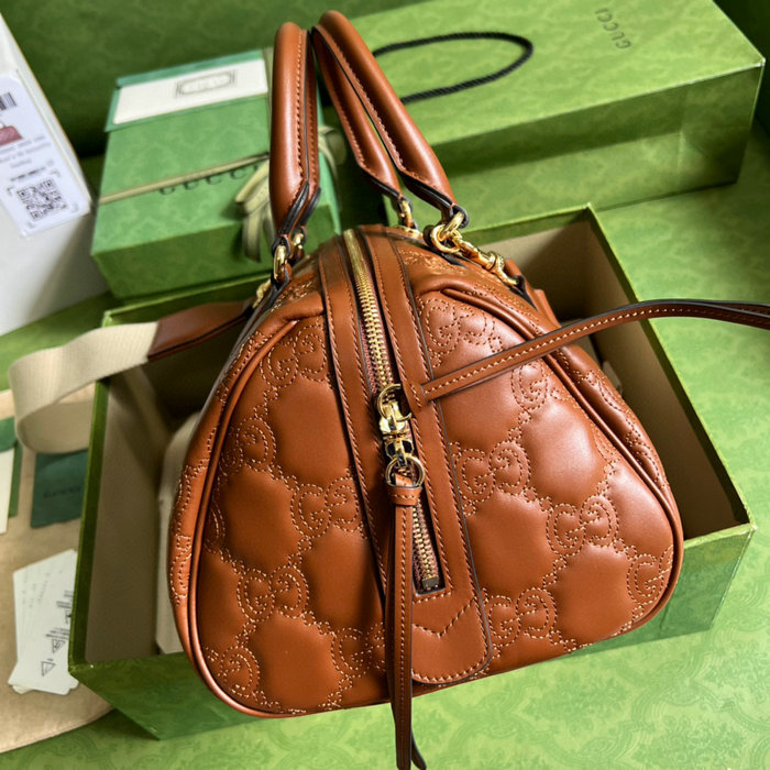 Gucci GG Matelasse leather medium bag Brown 702242