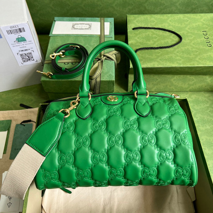 Gucci GG Matelasse leather medium bag Green 702242