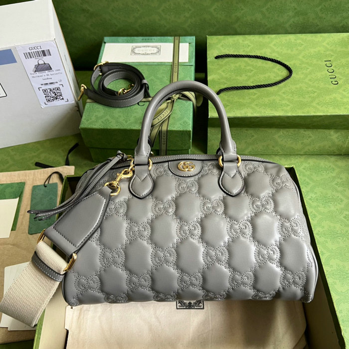 Gucci GG Matelasse leather medium bag Grey 702242