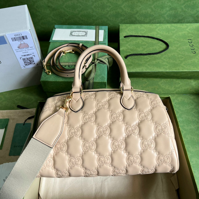 Gucci GG Matelasse leather medium bag Pink 702242