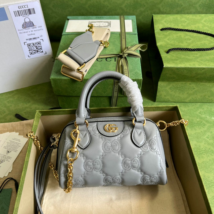 Gucci GG Matelasse leather mini bag Grey 702251