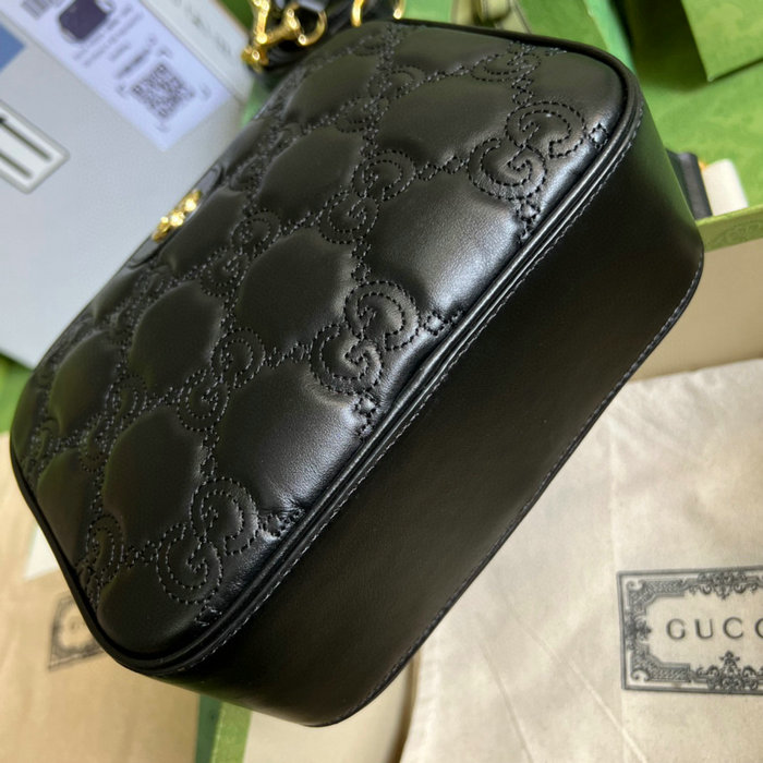 Gucci GG Matelasse leather small bag Black 702234