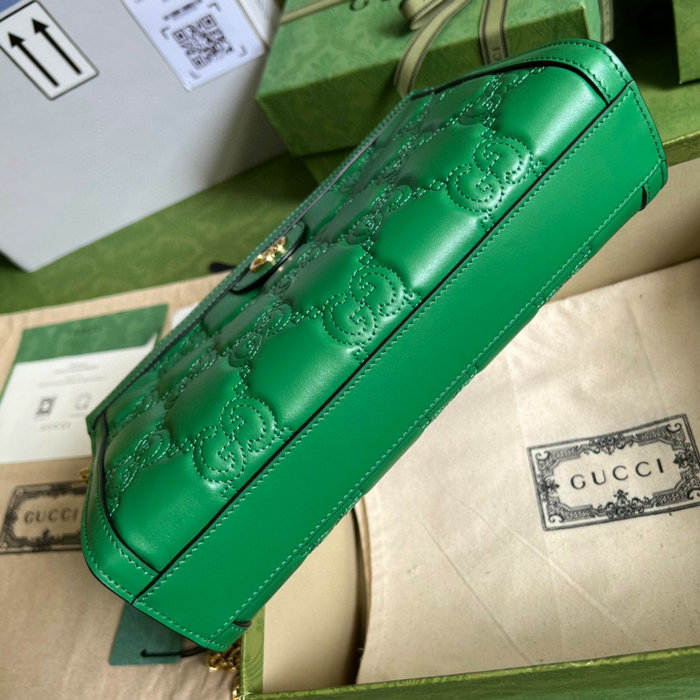 Gucci GG Matelasse leather small bag Green 702200