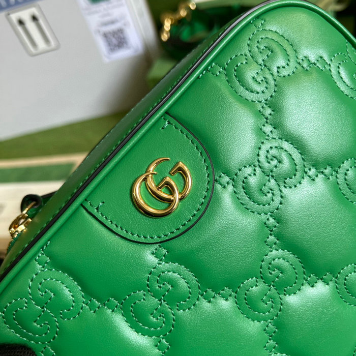 Gucci GG Matelasse leather small bag Green 702234