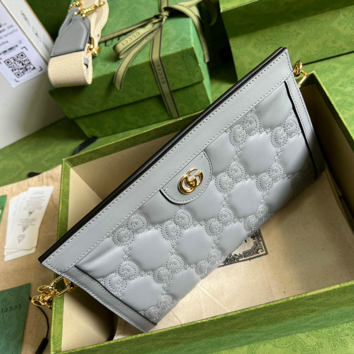 Gucci GG Matelasse leather small bag Grey 702200