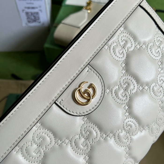 Gucci GG Matelasse leather small bag White 702200