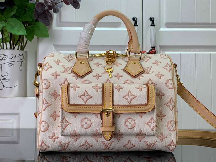 Louis Vuitton Speedy Bandouliere 25 BAG Beige M20852