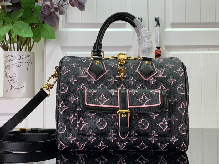 Louis Vuitton Speedy Bandouliere 25 BAG Black M20852