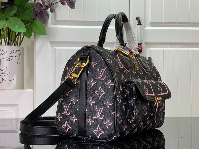 Louis Vuitton Speedy Bandouliere 25 BAG Black M20852