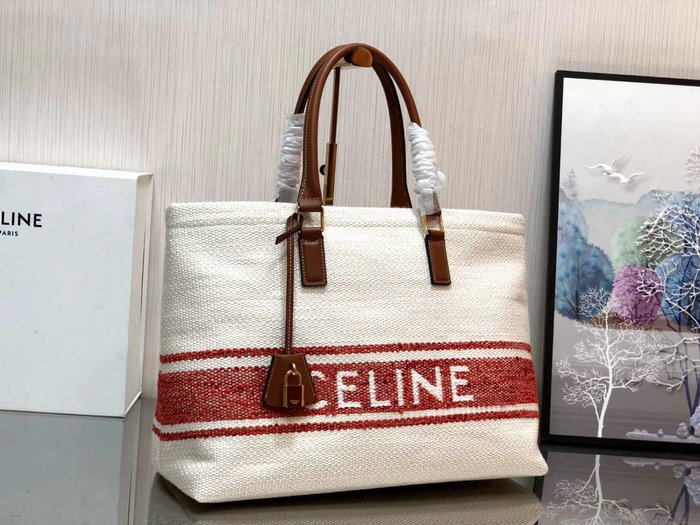 Celine Horizontal Cabas Plein Soleil Bag Red C190062