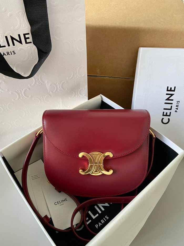 Celine Teen Besace Triomphe Red C35022