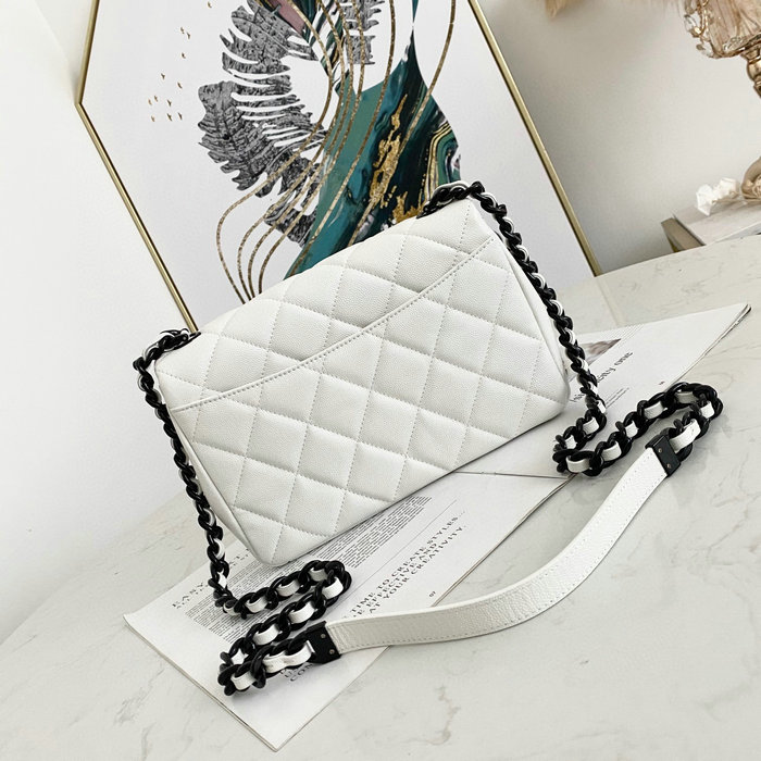 Chanel Flap Bag White AS2303