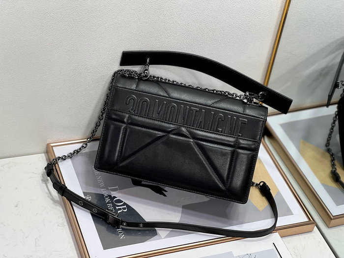 Dior 30 Montaigne Chain Bag with Handle Black M9215