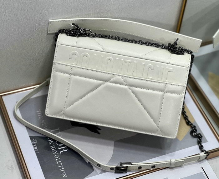 Dior 30 Montaigne Chain Bag with Handle White M9215