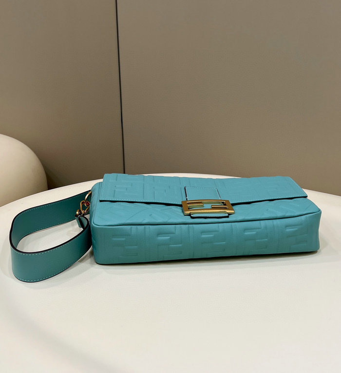 Fendi Baguette Leather Bag Light Blue F0192