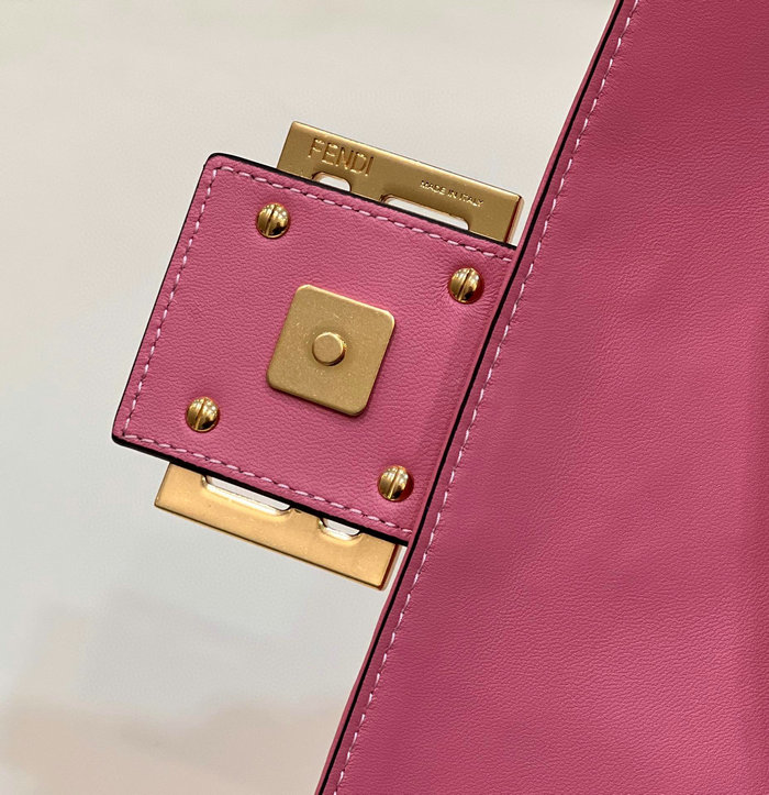 Fendi Baguette Leather Bag Pink F0192