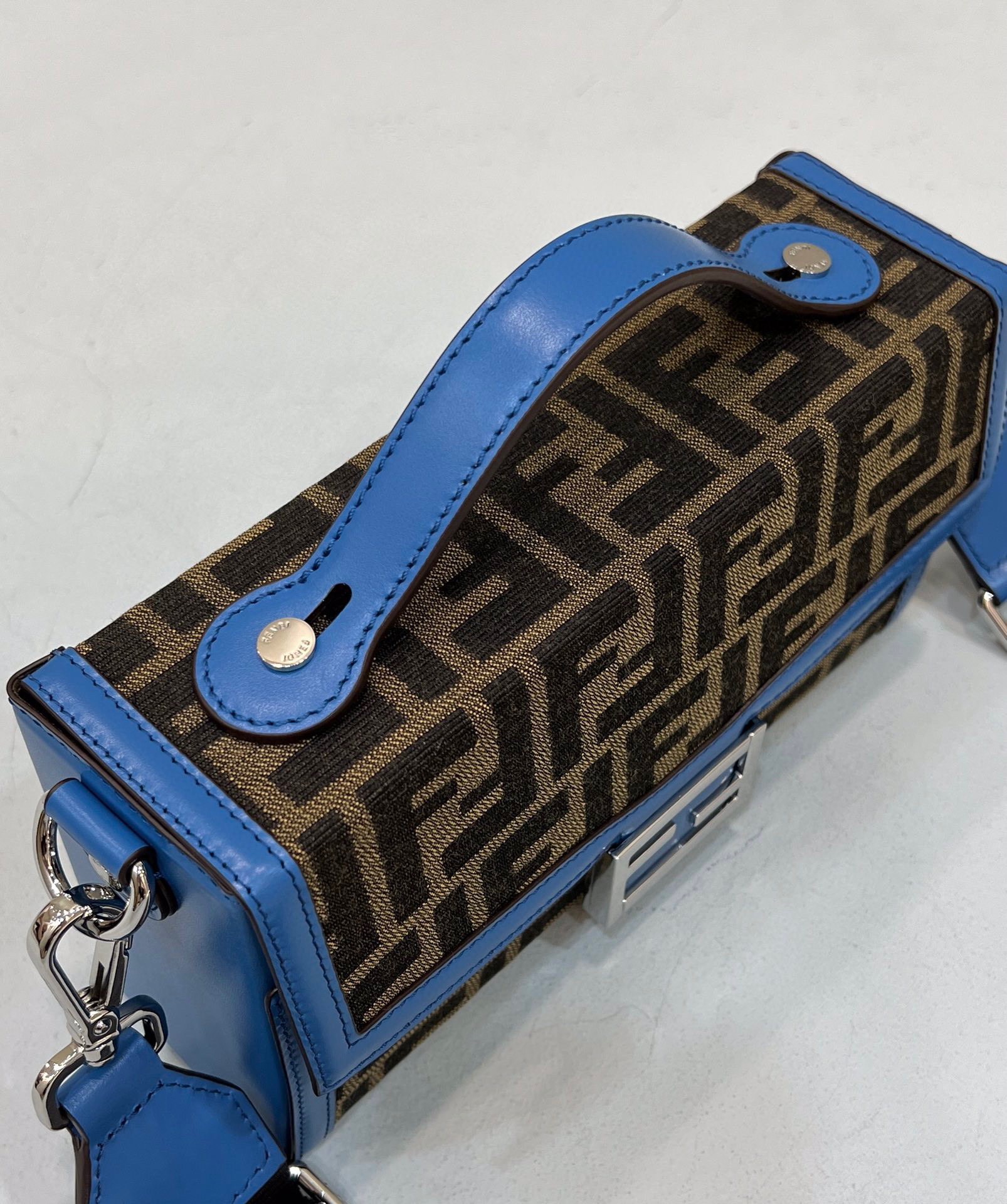 Fendi Baguette Soft Trunk Blue F80102