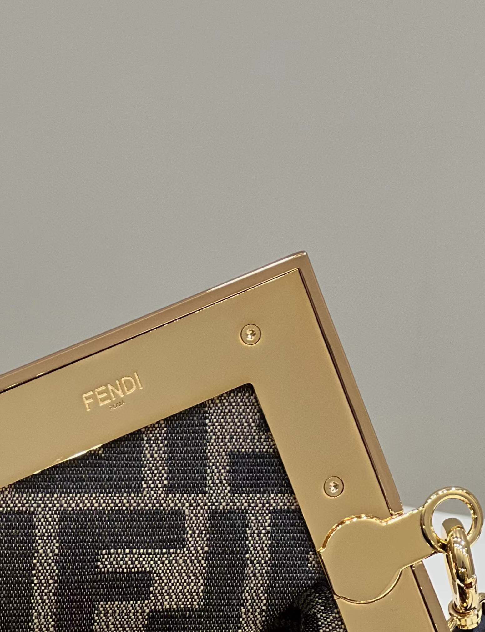 Fendi First Small braided leather bag Black F80103