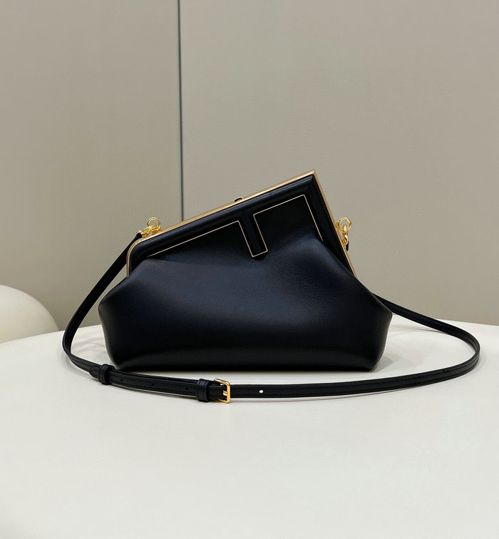 Fendi First small leather bag Black F80018