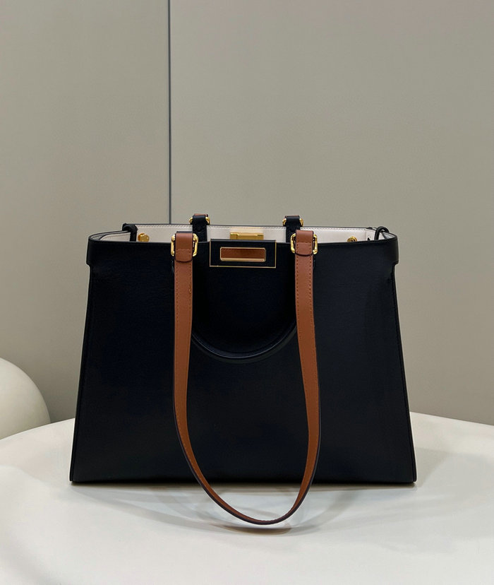 Fendi Peekaboo Small X Tote Bag Black F8539