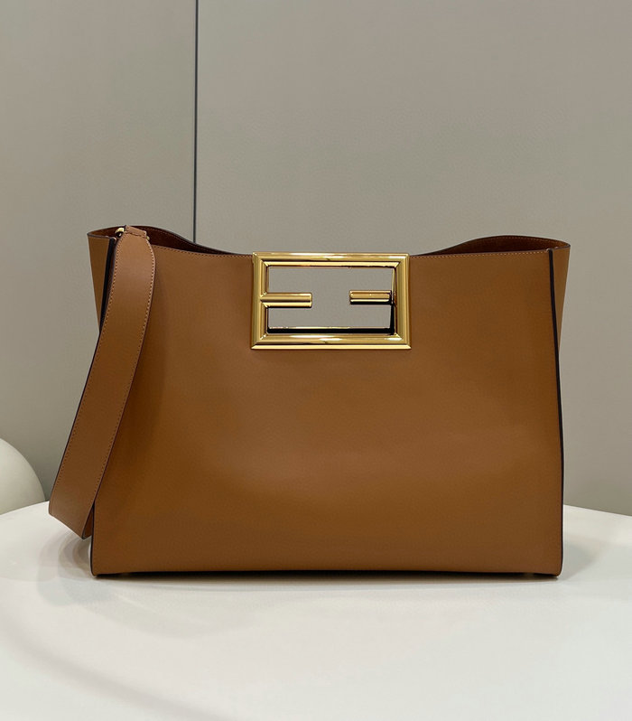 Fendi Way Tote Bag Brown F8506